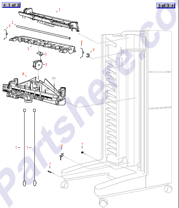 HP parts picture diagram for C3764-60514, C3764-60516, C3764-67900, C3764-67901, C3764-67902
